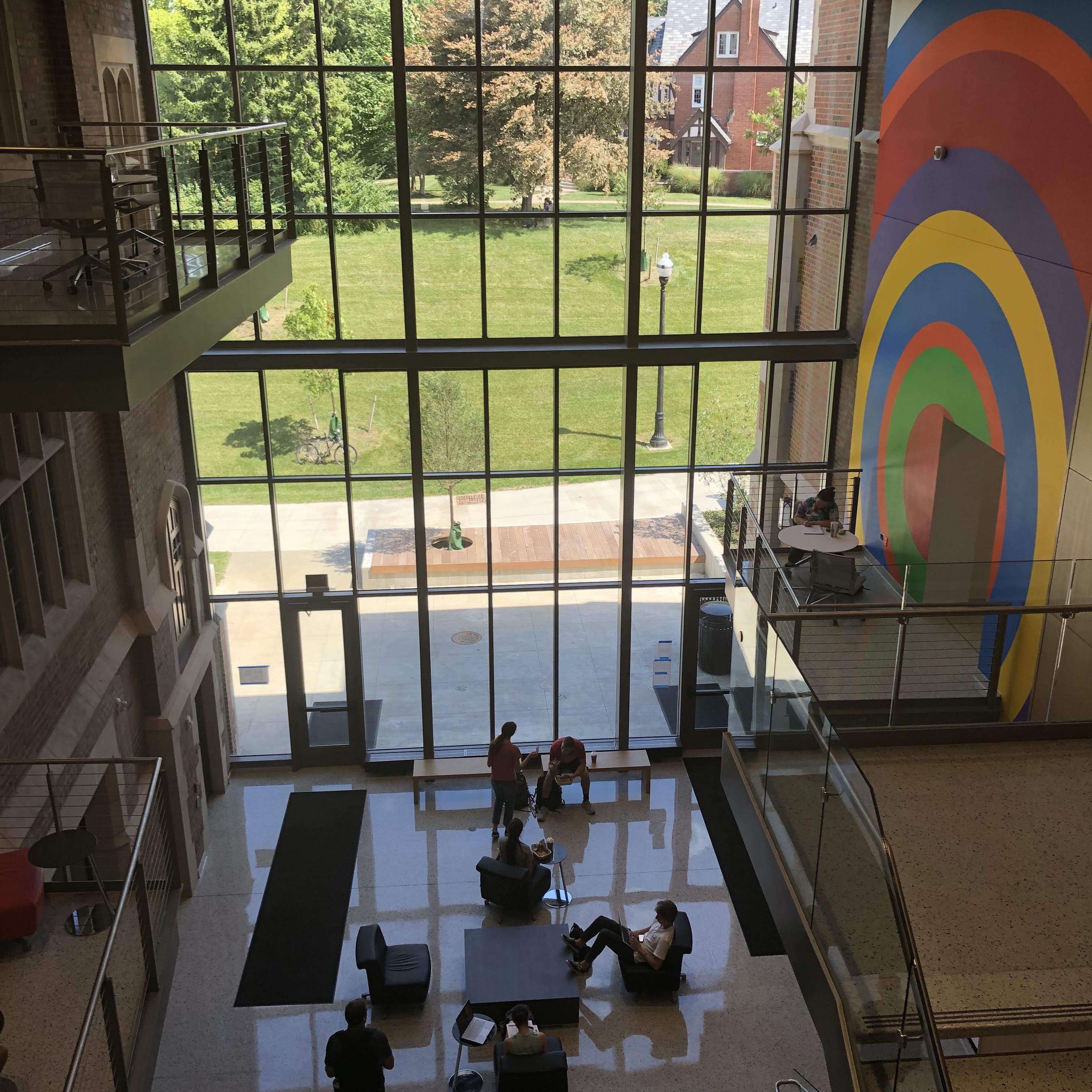 Photo of Pomere atrium looking from above after renovations