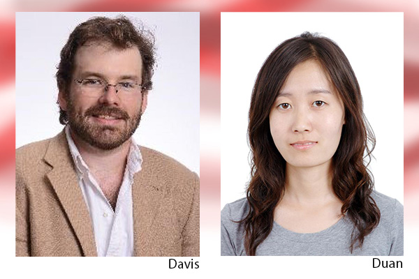 Headshots of Dr. Alexander Davis and Yuehua "Zoe" Duan