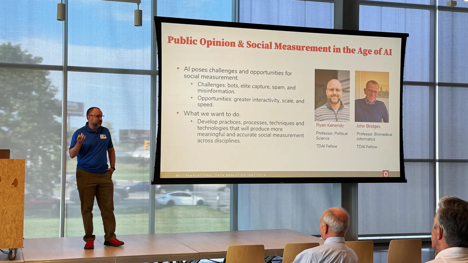 Ryan Kennedy introduces the “Rethinking Public Opinion and Social Measurement in the Age of AI” BIG Ideas Research Theme alongside members of the theme’s leadership team.