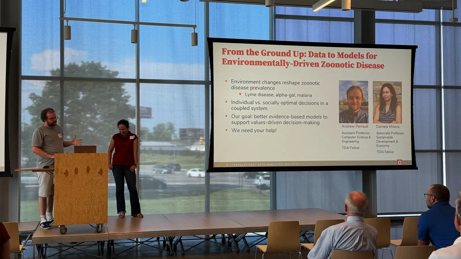 Andrew Perrault introduces the “From the Ground Up” BIG Ideas Research Theme alongside members of the theme’s leadership team.