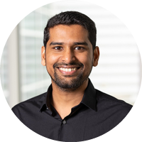 Headshot of Venkata Surya Chaitanya Kolluru smiling against an indoor background.