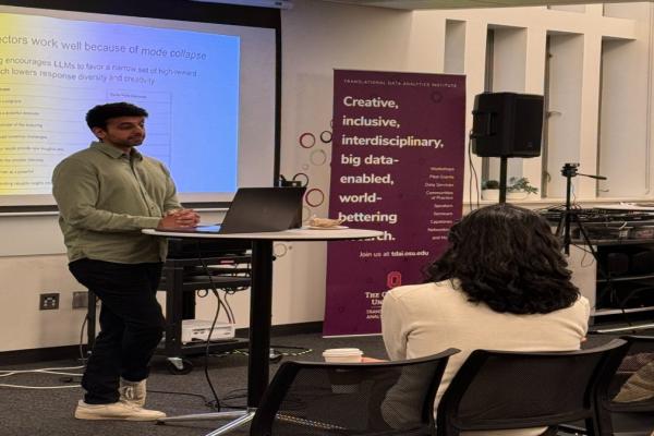 Dr. mohit iyyer during his talk on LLM's