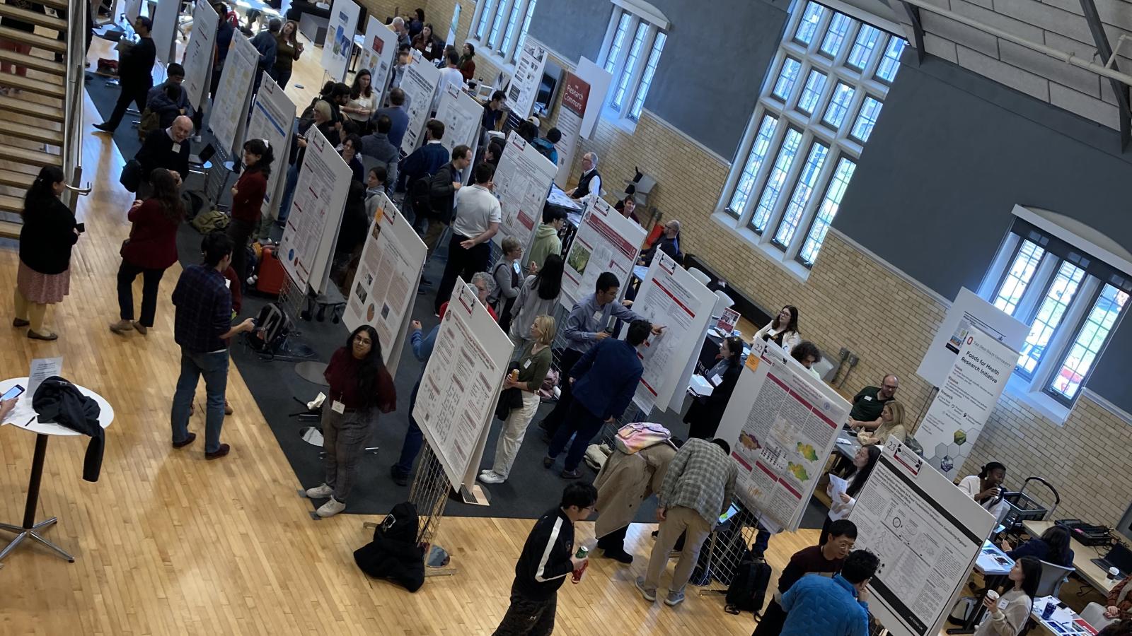 Overhead photo of 2023 IRFF Research Poster Session