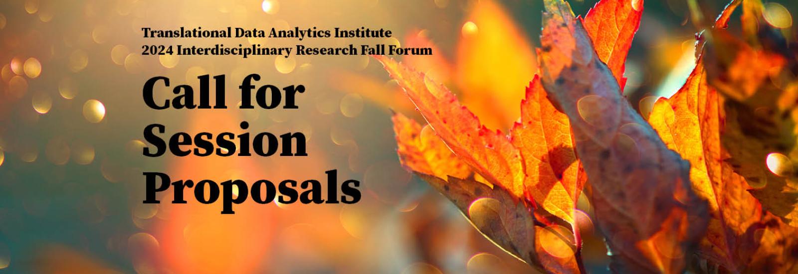 Title Card: 2024 Interdisciplinary Research Fall Forum - Call for Session Proposals